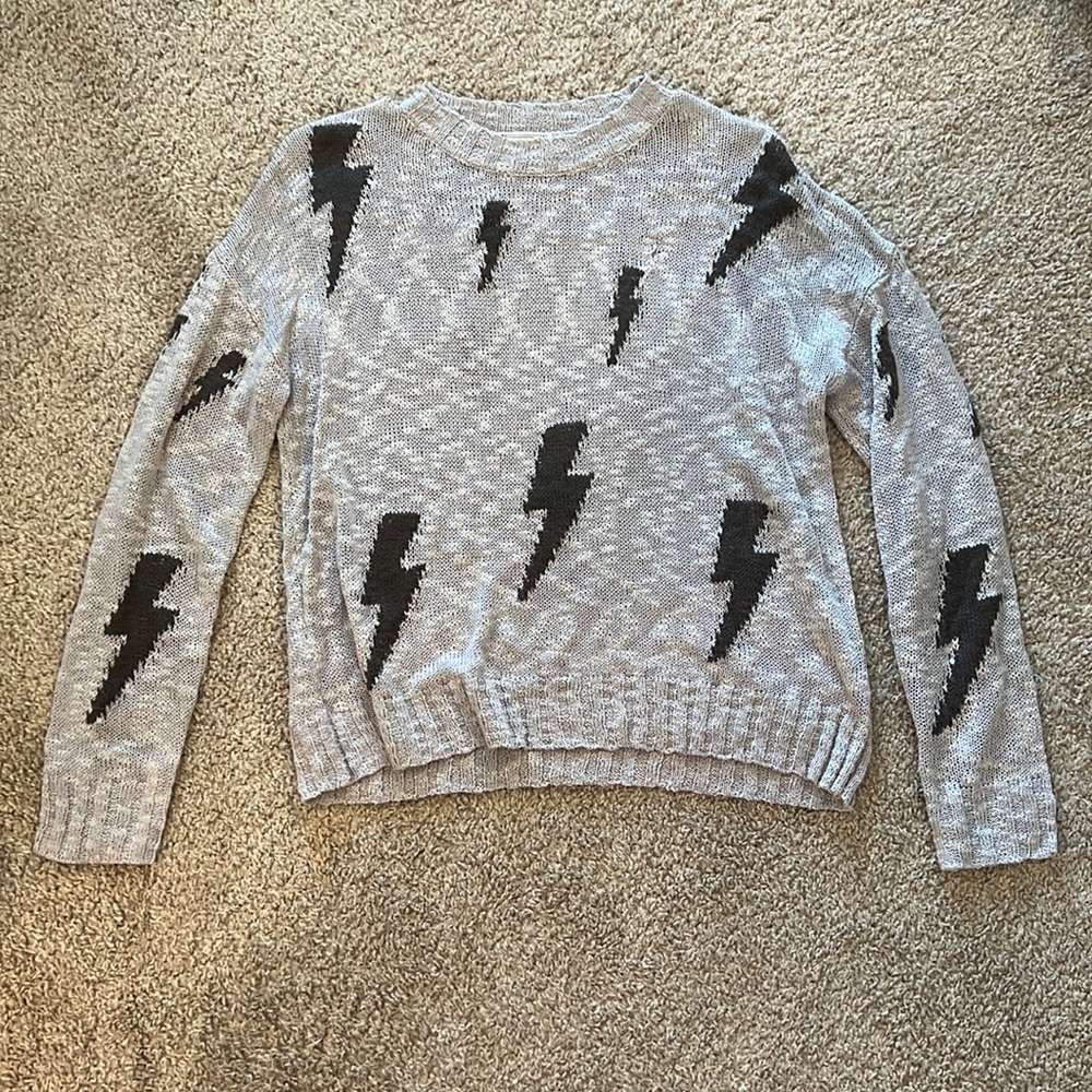 Boutique lighting bolt sweater
